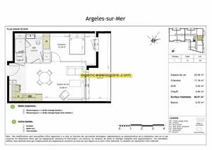 appartement neuf à la vente -   66700  ARGELES SUR MER, surface 40 m2 vente appartement neuf - UBI441230630